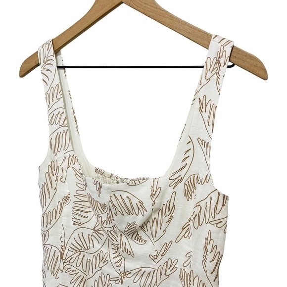 Antonio Melani x M.G. Style Nat Palm Drawing Print Linen Mini Dress NWT $199 - Picture 4 of 14